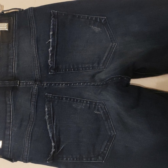 EXPRESS High Rise Dark Wash Barely Boot Jeans - Picture 7 of 10